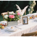 Artificial Flowers Arrangement Pink Roses & Hydrangeas In Wooden Box, Realistic Floral Centerpiece For Home Table Wedding Decoration