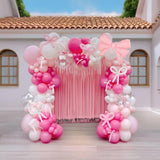 Pink Balloon Arch Kit Coquette Birthday Decorations Pink And White Balloons With Bow Balloons For Pink Bow Birthday Bachelorette Party Bridal Shower Decorations