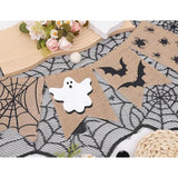 Halloween Burlap Garland Banner Ghost Spider Bat Icon Party Home Decor