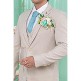 Luxury Groom Boutonniere For Wedding, 1 Pcs Pocket Boutonniere For Men, Artificial Corsage For Wedding, Prom, Homecoming, Anniversary, Graduation, Christmas Dinner (Mintgreen&Pink)
