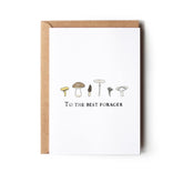 Father'S Day Mushroom Card, Birthday Card For Nature Lovers, Card For Mushroom Hunters (Premium Quality, Handmade)