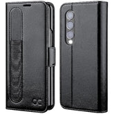 Compatible With Samsung Galaxy Z Fold 4 5G Wallet Case With S Pen Holder, Pu Leather Flip Folio Case With Card Slots Rfid Blocking Kickstand Phone Cover For Z Fold4 5G (2022) - Black