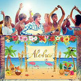 XL Hawaiian Aloha Luau Beach Banner for Tropical Birthday Parties