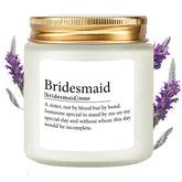 Bridesmaid Gifts Scented Candle Lavender - Matron Of Honor Gifts For Bridesmaids Matron Of Honor Proposal Gift Maid Of Honour Proposal Gift Soy Candle 4Oz