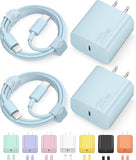 20W USB C iPhone Fast Charger with 6FT Type C Cable for iPhone 17 16 15