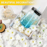 Artificial Cherry Blossom Flower Heads, Fake Silk Sakura Floral Heads For Bridal Hair Clips Headbands Dress Diy Accessories Wedding Party Supply Table Decorative (100Pcs White)