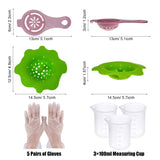 35 Pcs Acrylic Pouring Strainers Set, 11 Pcs Plastic Silicone Paint Pouring Strainers Painting Tools Kits Drawing Sets For Diy Paint
