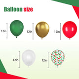 60Pcs Gold Red And Green Balloons,12 Inch Christmas Balloons Green Red And Gold Balloon Arch Kit,Suitable For Birthday Wedding Festival Christmas Party Decorations
