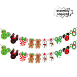 Christmas Mouse Garland Banner - Mouse Theme Decorations For Christmas & Birthday Parties