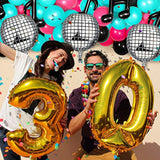 Music Note Balloon Garland Kit Rose Red Blue Black 5-10 Inch Party Decor