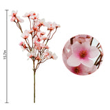 24Pcs Artificial Cherry Blossom Flower, Faux Silk Peach Blossom Branches Fake Plum Blossom Flowers Stems Arrangements For Diy Home Wedding Table Centerpieces Vase Decor