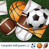 Sports Party Supplies for 20 – 142PCS All-Star Theme Plates, Napkins & Tableware Set