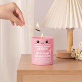 Emotional Support Candle 10Oz, Inspirational, Positive Affirmation, Encouragement, Stress Relief, Valentines Gifts For Women Friends Coworkers, Life Is Tough But So Are You Scented Candles
