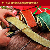 3 Rolls Christmas Ribbon 2 Inch Shimmer Ribbons Glitter Gift Wrapping