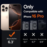 3 in 1 Case for iPhone 16 Pro 6.3 Inch Gold Luxury Protective Cover