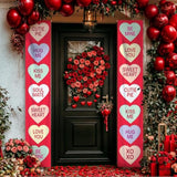 Big, Conversation Hearts Valentines Banners - 72X12 Inch | Valentines