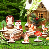 16 Pcs Woodland Animals Wood Table Centerpieces Forest Animals Cutout