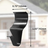 6 Pcs Heavy Duty Stainless Steel Black Vinyl Siding Hooks, No Hole Needed Low Profile Siding Clips For Hanging Wreath, Outdoor Christmas Decorations