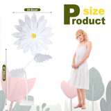 Large Daisy Flower 5.6 Ft Giant Flower For Decoration With Stand White Artificial Daisy Decor Wall Backdrop For Photo Props Birthday Wedding Party Graduation Window Display