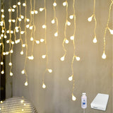 Fairy Curtain Lights, Usb/Battery Powered Ball Icicle Light 13Ft 96 Led Globe String Hanging Lights For Bedroom Dorm Wed