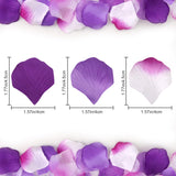 3000 Pcs Rose Petals, Rose Petals For Wedding, Artificial Flower Petals (Purple)