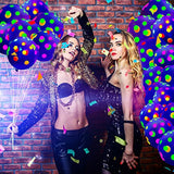 50 Pcs Glow In The Dark Balloons Neon Uv Blacklight Latex Balloons Decoration 12 Inch Reactive Fluorescent Mini Polka Dots Party Supplies For Neon Glow Birthday Party