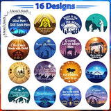 800 Pcs Christmas Religious Stickers Christmas Nativity Stickers Jesus Sticker Christian Xmas Faith Roll Sticker Labels For Kid Xmas Cards Envelopes Candy Favor Craft, 16 Designs(Classic)