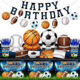 Sports Party Supplies for 20 – 142PCS All-Star Theme Plates, Napkins & Tableware Set