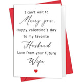 Happy Valentines Day Card For Future Husband, Romantic Valentines Card For Husband To Be, Funny Fiance Galentines Card From Fiancee, Vday Love Card For Fiance, Valentine'S Gifts For Fiance