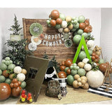 146pcs One Happy Camper Balloon Arch Kit with Campfire Balloon for Party Decor