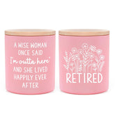Retirement Gift For Woman- Handmade Lavender Soy Wax Candle(10Oz)- Funny 2026 Retired Gifts For Coworkers, Boss, Mom, Sister, Teacher, Nurse, Retirement Candle Decorations