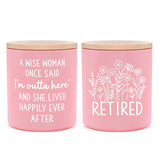 Retirement Gift For Woman- Handmade Lavender Soy Wax Candle(10Oz)- Funny 2026 Retired Gifts For Coworkers, Boss, Mom, Sister, Teacher, Nurse, Retirement Candle Decorations