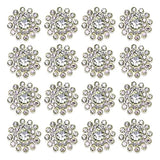 50 Pcs Rhinestone Embellishments Crystal Decoration Brooch Button Flat