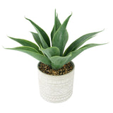 Artificial Potted Plants, 13.8" Artificial Succulent Fake Aloe, Large Faux Aloe Plant In Pot For Home Office Room Badroom Garden Decor (Grey)