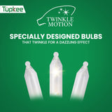 Christmas Led Random Twinkle Lights - 16 Of 100 Bulbs Twinkle - Led Warm White Christmas Tree Lights - Indoor Outdoor –