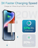 3 Pack 20W USB C Fast Charger with 6FT USB C to Lightning Cable Apple MFi Certified for iPhone 14 13 12 11 iPad