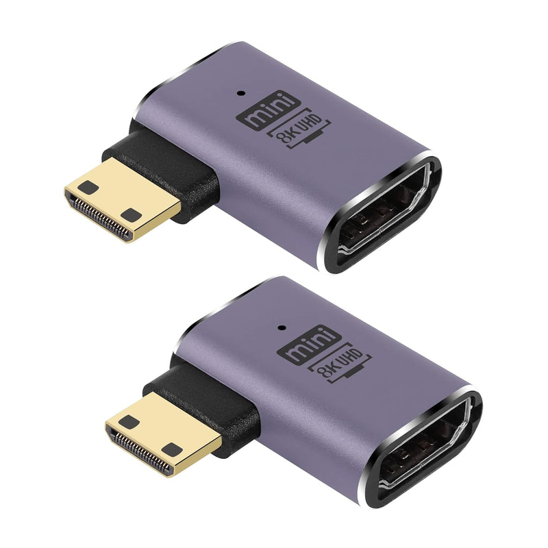 8K Mini Hdmi To Hdmi Extender Adapter 2.1 Version Mini Hdmi Male To Left Angle