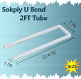 10 Pack 2FT U Shaped LED Tube Lights 15W 4000K Cool White T8 T12 Fluorescent Replacement