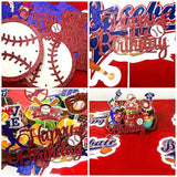 Baseball Birthday Party Kit Balloons, Banner, Tablecloth & Cake Toppers