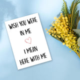 Funny Long Distance Miss You Card For Husband Boyfriend, Humor Online Dating Valentines Day Card For Boyfriend Fiance Husband, Military Friendship Valentines Love You Cards