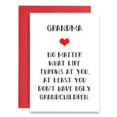 Lovely Happy Mother’S Day For Grandma, Special Love Grandmother Birthday Card From Grandchildren, Funny Mother’S Day
