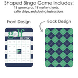 Big Dot of Happiness Par-Tee Time - Golf Bingo Cards and Markers - Birthday or Retirement Party Bingo Game - Set of 18