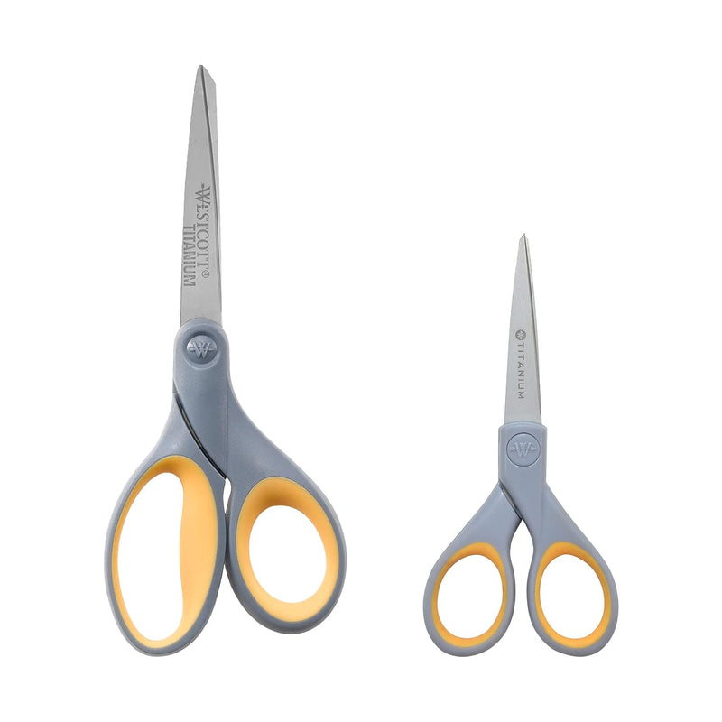 Westcott Titanium Bonded Scissors Set, 5" And 7", Pack Of 2