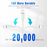 3 Pack Apple MFi Certified USB A to Lightning Cable 6FT Fast Charging Cord for iPhone iPad AirPods