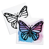 S&S Worldwide-mp-PS1404 Watercolor Velvet Art Butterflies, 6-1/2in, Black (Pack of 30)