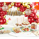 Burgundy Gold Balloons Arch Garland Kit-123Pcs Metallic Confetti Balloons For Birthdays, Anniversaries, New Years, Engagements, Weddings & Retirement Party