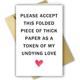 Sarcastic Valentine'S Day Card For Husband Wife Boyfriend Girlfriend Partner Spouse, Funny Wedding Anniversary Card For Him Her, Hilarious Love You Gift For Women Men