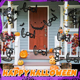 Halloween Ghost BOO Balloons: Black Foil Party Decor (12 Pcs, 26.5x16.5")