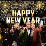 XL Happy New Year Banner 72x44 Inch 2026 Party Backdrop