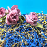 Gift Baskets Filler Gold And Blue Crinkle Paper Filler 1/2 Lb Paper Shreds Craft Confetti Grass Raffia For Gift Baskets Wrap Decorations Display Merchandise